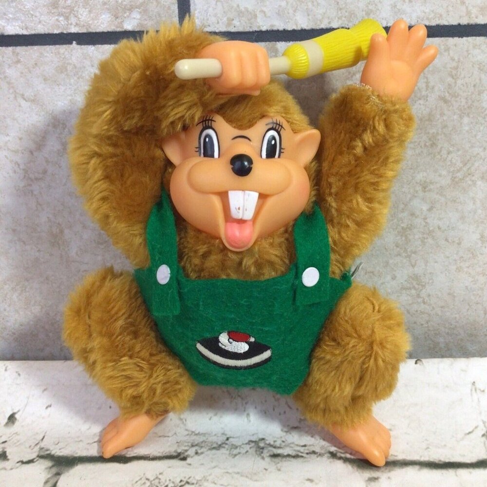 Vintage Shuffle Board Plush‎ Beaver Rare Novelty Stuffed Animal Laurie Artiss